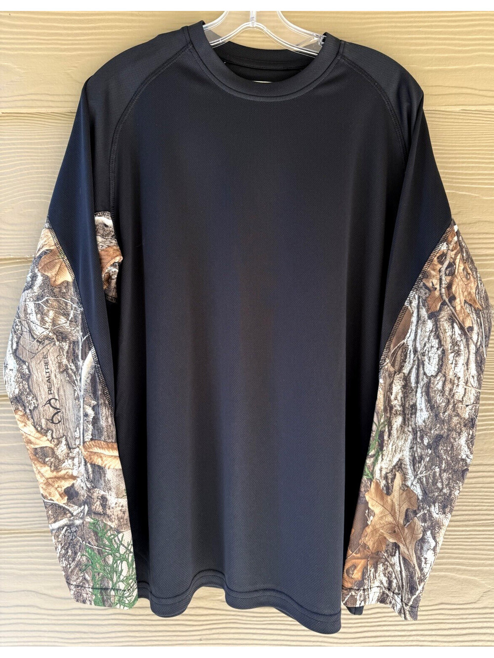 Magellan Outdoors Men's S Shirt Black Camo Camouflage Long Sleeve Fishing Active